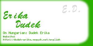 erika dudek business card